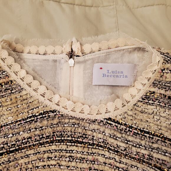 Luisa Beccaria Women's Italian Form-Fitted Designer Dress Size 10 - Picture 9 of 11